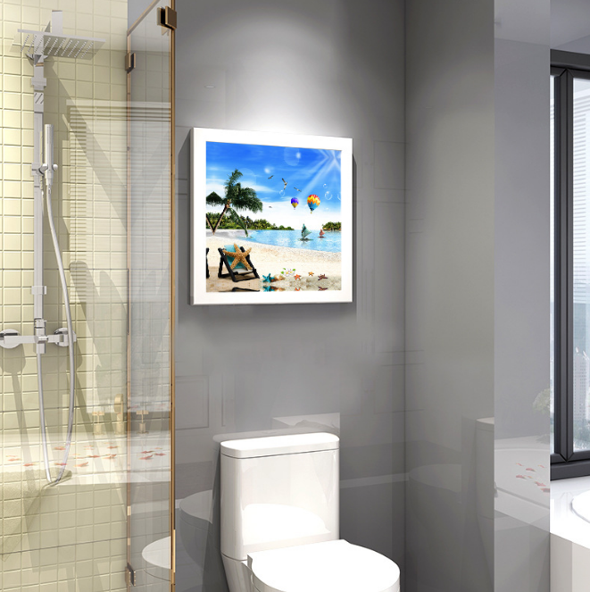 Hidden Bathroom Storage Cabinet with Waterproof Design