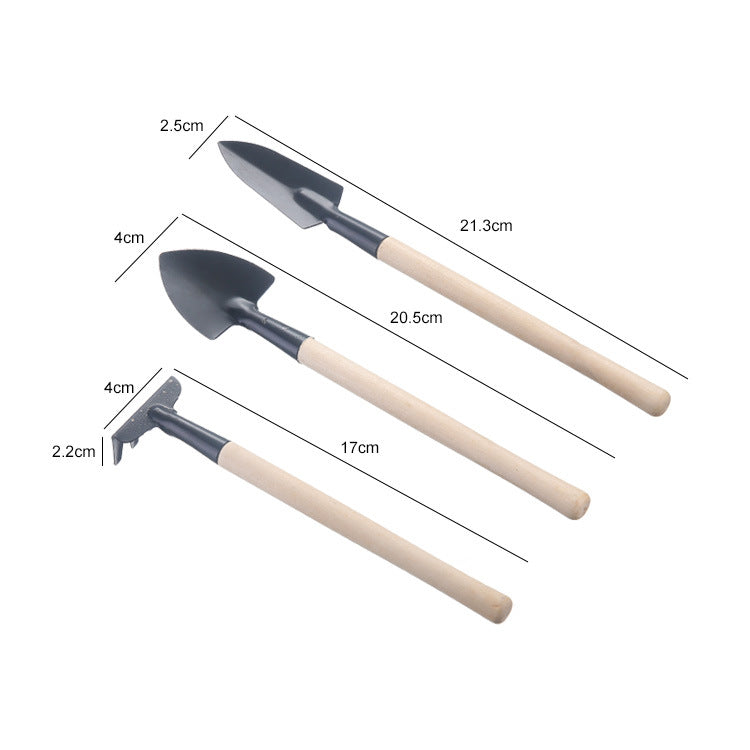 3-Piece Home Gardening Tool Set for Mini Planters