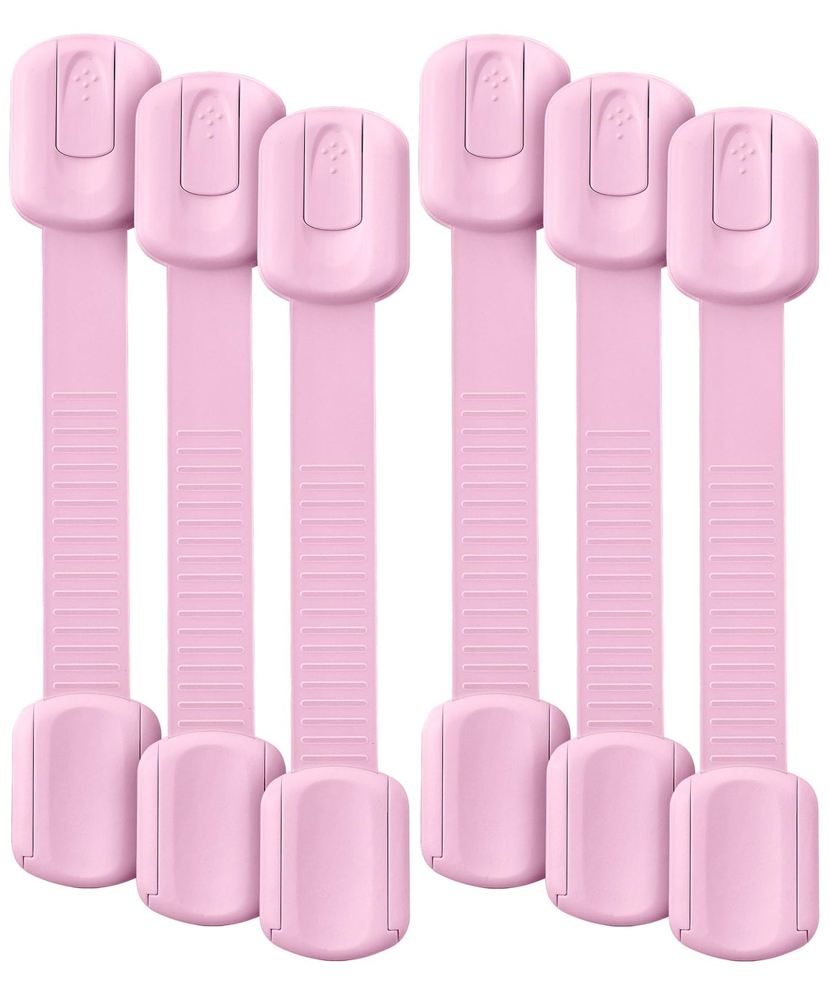 Bates- Child Safety Strap Locks 6 Pack Pink Baby Cabinet Locks Toilet Locks Baby Proof Child Proof Drawer Locks Cabinet Baby Locks for Cabinets Child Proof Cabinet Locks Drawer Child Locks